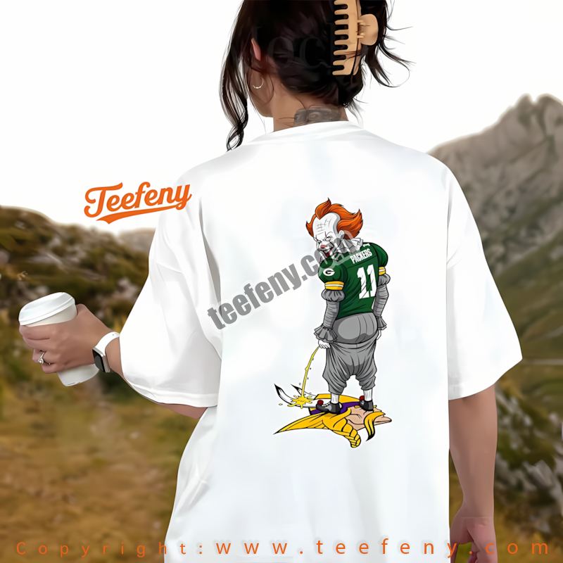 Green Bay Packers Pennywise Minnesota Vikings Halloween Rivalry Shirt Holiday