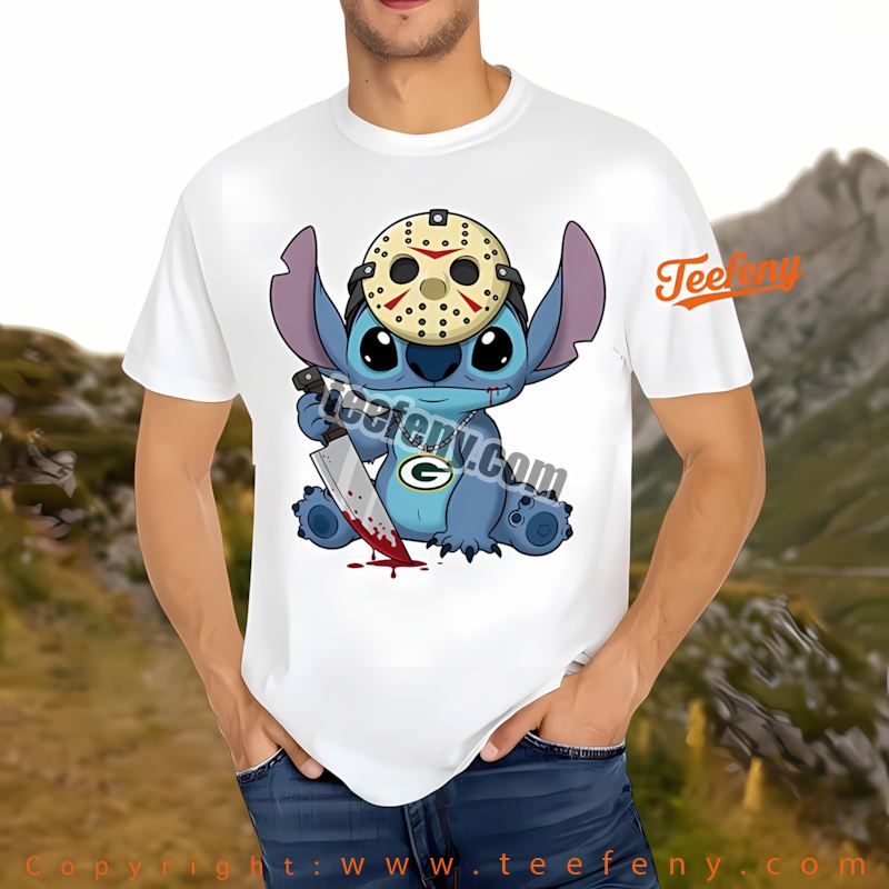 Green Bay Packers Stitch Jason Halloween Shirt Men