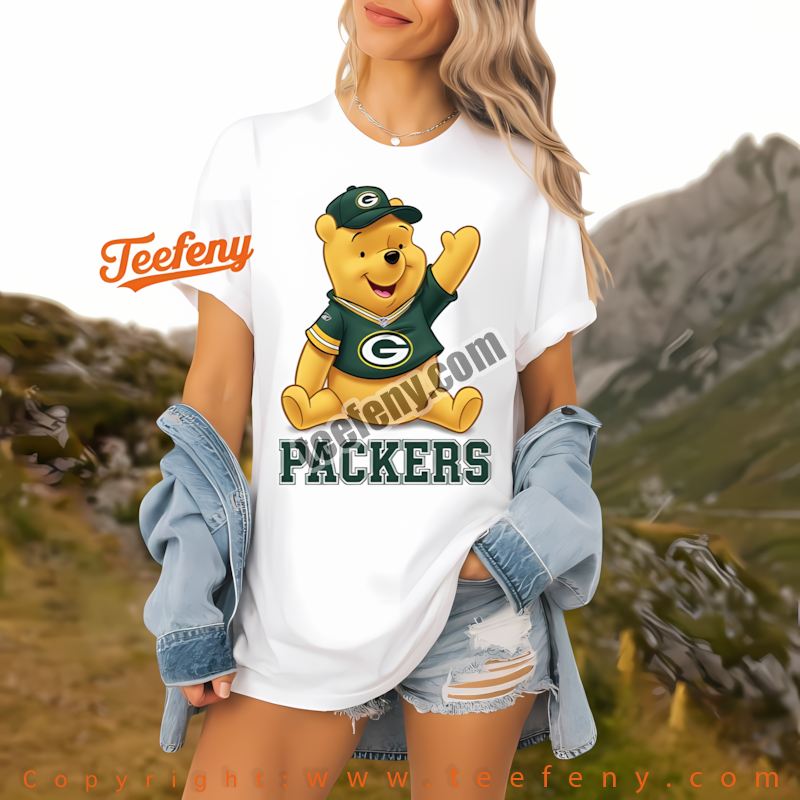 Green Bay Packers Winnie The Pooh Football Team Spirit Shirt Women