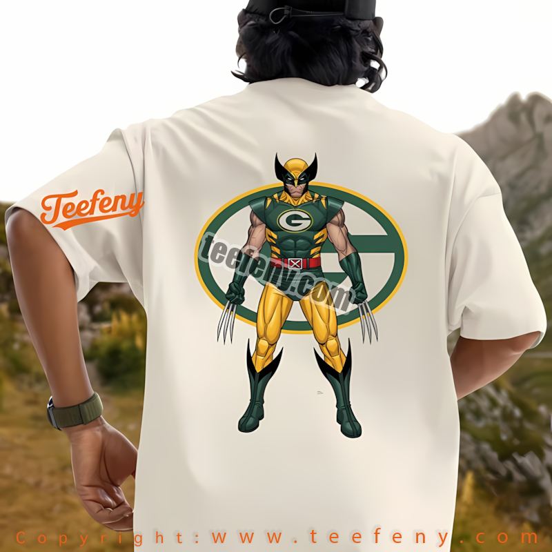 Green Bay Packers Wolverine Marvel Shirt Cotton
