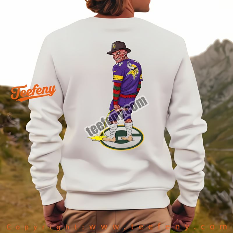 Minnesota Vikings Freddy Krueger Packers Rivalry Long Sleeve Cotton Minnesota Vikings Freddy Krueger Packers Rivalry Long Sleeve Cotton