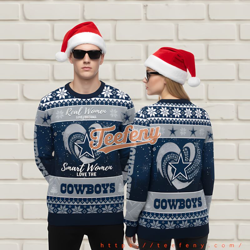 Dallas Cowboys Rick And Morty Mens Ugly Sweater For Christmas Blue