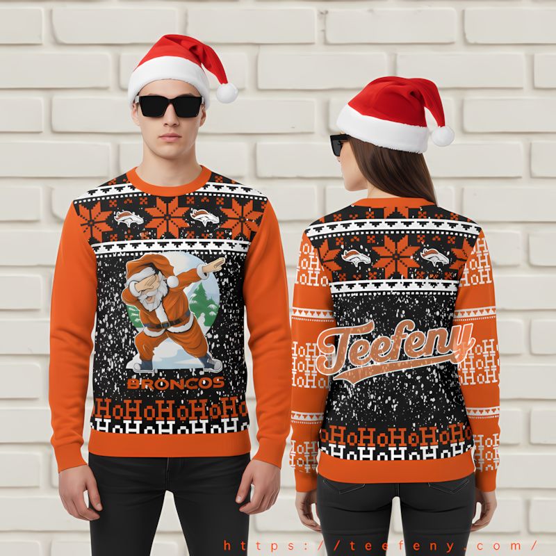 Dallas Cowboys Santa Claus On Chimney Matching Christmas Sweater Blue