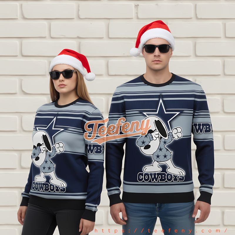 Dallas Cowboys Snomes Most Ugly Christmas Sweater Blue