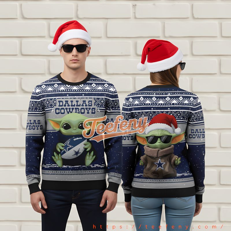 Dallas Cowboys The Grinch And Dog Max Best Ugly Christmas Sweater Red