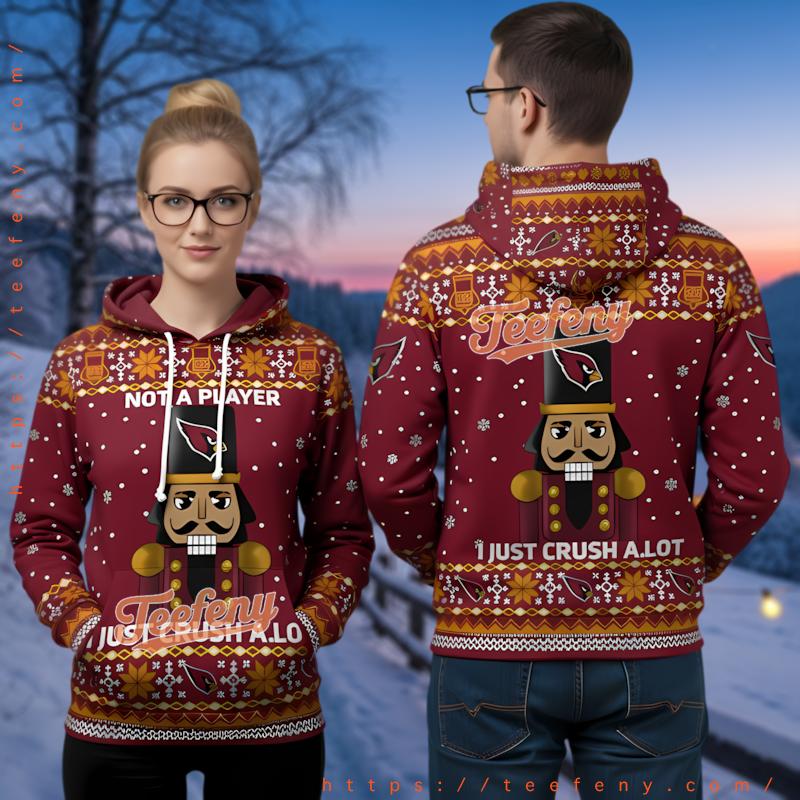 Arizona Cardinals Funny Nutcracker Ugly Christmas 3D Pullover Hoodie