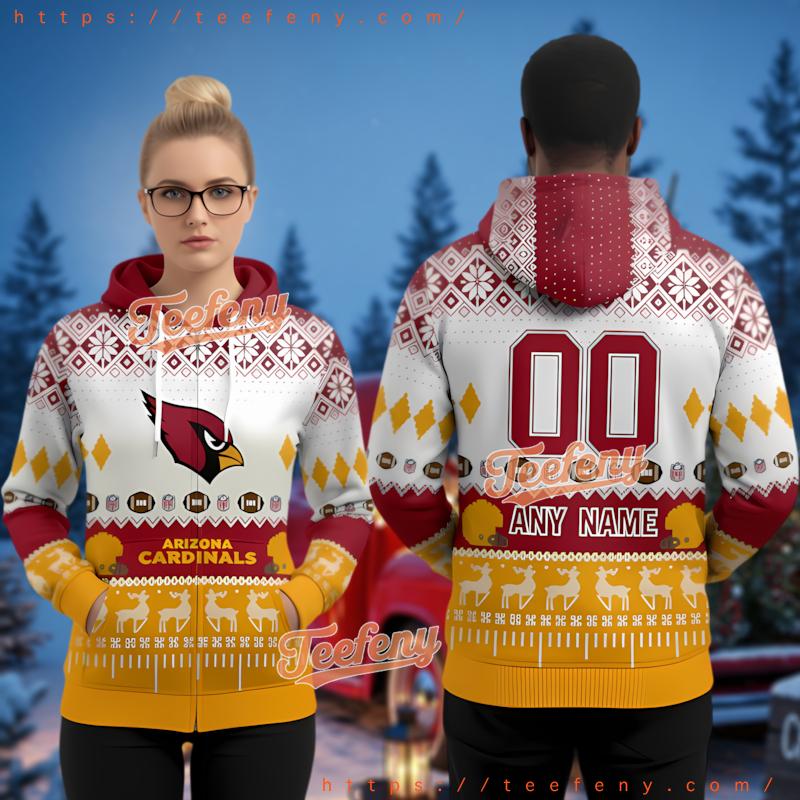 Arizona Cardinals Reindeer Sweater Style Ugly Christmas 3D Hoodie