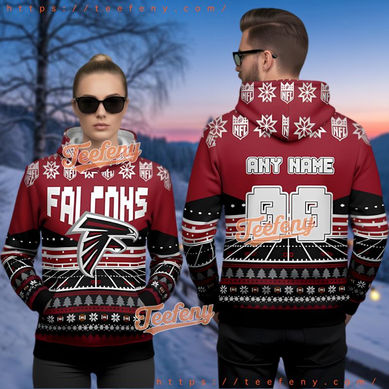Atlanta Falcons Custom Game Day 3D Ugly Christmas Hoodie