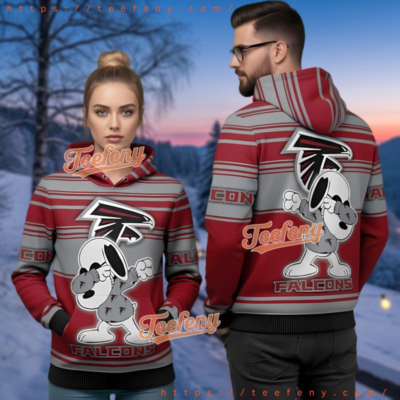 Atlanta Falcons Snoopy Dabbing 3D Hoodie Fan Gift