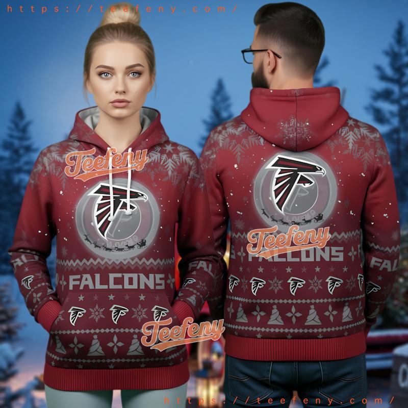 Atlanta Falcons Ugly Christmas 3D Print Hoodie For Teen