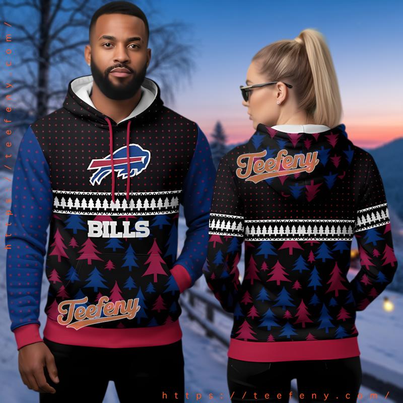 Buffalo Bills Christmas Tree Ugly Christmas 3D Hoodie
