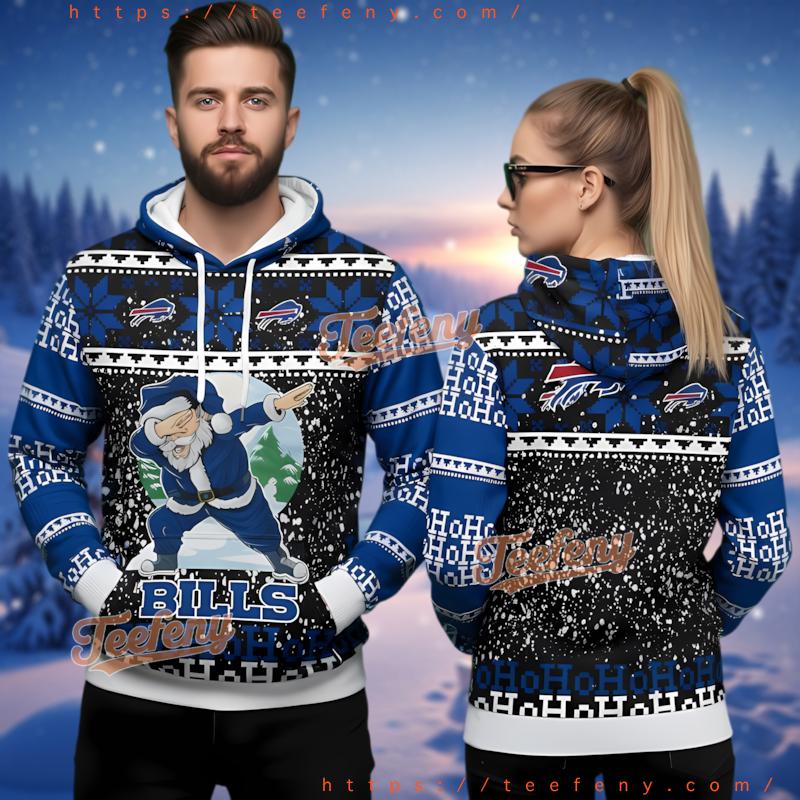Buffalo Bills Dabbing Santa Ugly Christmas Hoodie 3D Print