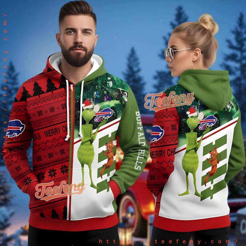 Buffalo Bills The Grinch Max Ugly Christmas 3D Hoodie