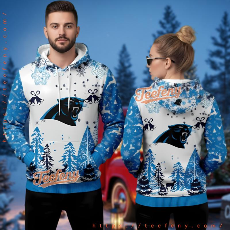 Carolina Panthers Baby Groot Christmas Wreath Ugly 3D Hoodie Carolina Panthers Baby Groot Christmas Wreath Ugly 3D Hoodie