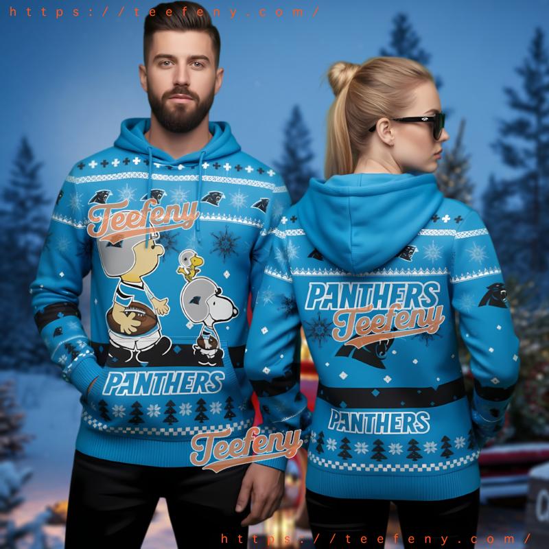 Carolina Panthers Peanuts Gang Football Ugly 3D Hoodie