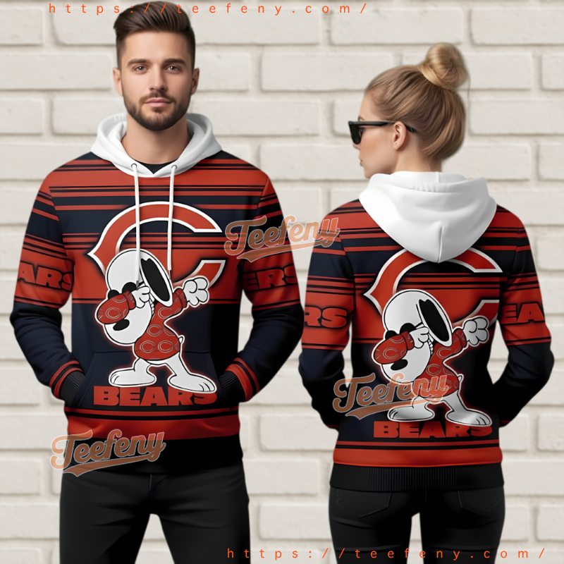 Chicago Bears 3D Hoodie Snoopy Dab All Over Print Fan Gear
