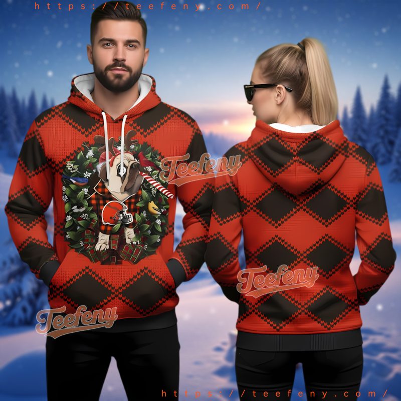 Cleveland Browns Pub Dog Ugly Christmas 3D Hoodie Men Women Cleveland Browns Pub Dog Ugly Christmas 3D Hoodie Men Women