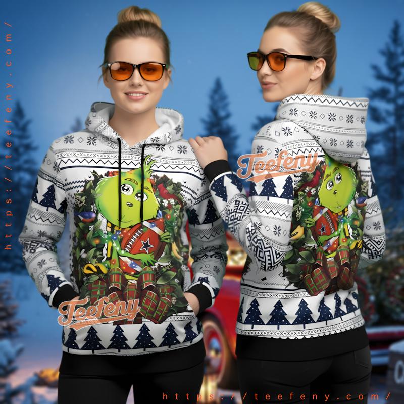 Dallas Cowboys Grinch Themed Christmas Ugly 3D Hoodie Men Women