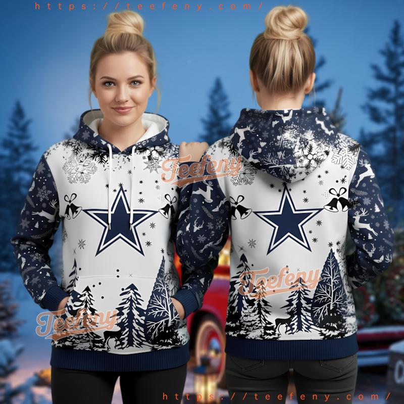 Dallas Cowboys Winter Wonderland Star Ugly 3D Hoodie