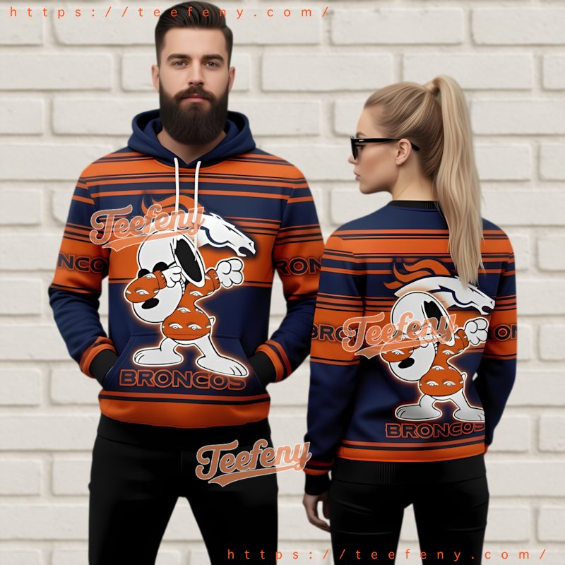 Denver Broncos Snoopy 3D Ugly Christmas Hoodie Football Gift