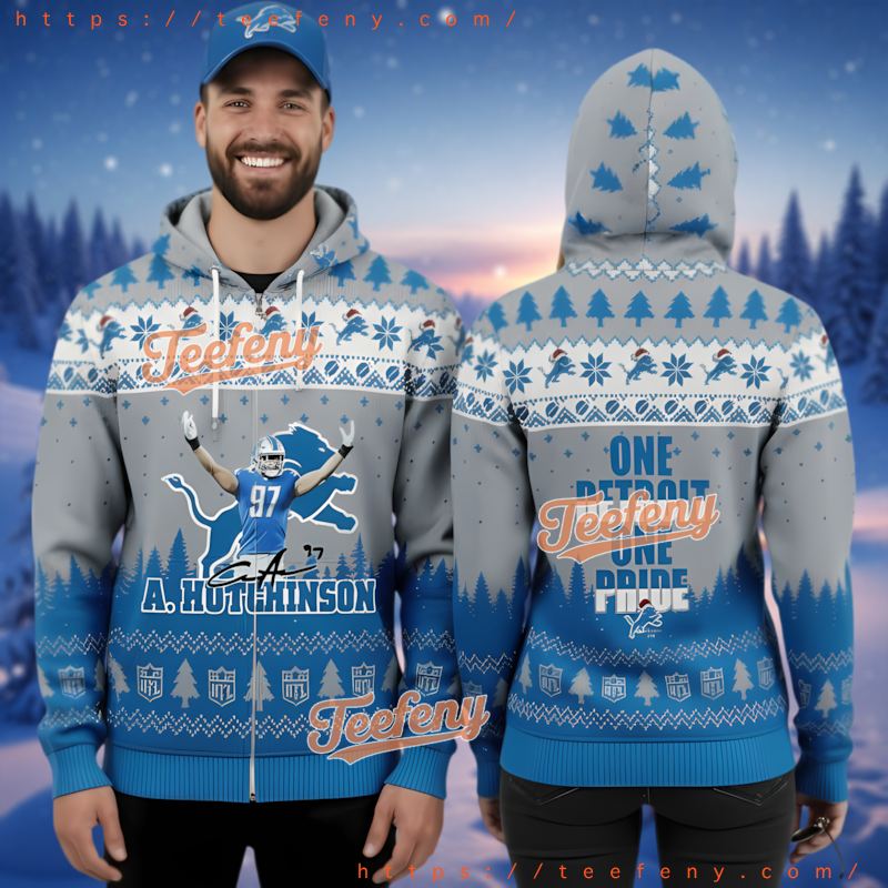 Detroit Lions Bell Christmas Tree Ugly Christmas 3D Pullover Detroit Lions Bell Christmas Tree Ugly Christmas 3D Pullover