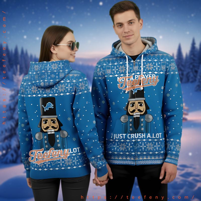 Detroit Lions Nutcracker Soldier Ugly Christmas 3D Hoodie