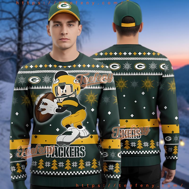 Green Bay Packers Mickey Mouse Men Ugly Christmas Sweater