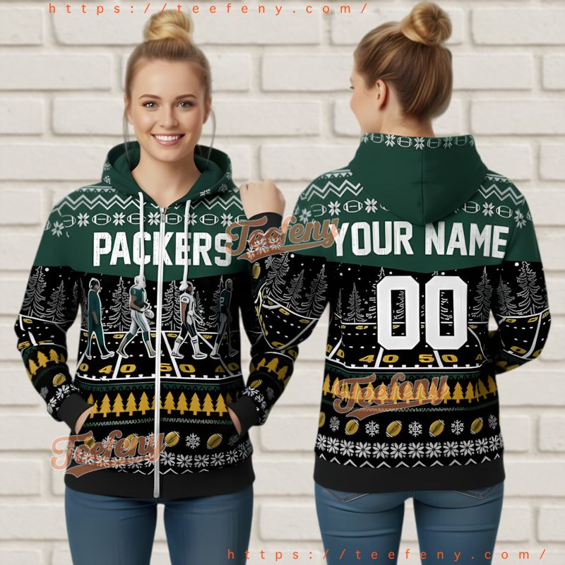 Green Bay Packers Personalized Field Ugly Christmas 3D Pullover Hoodie Green Bay Packers Personalized Field Ugly Christmas 3D Pullover Hoodie