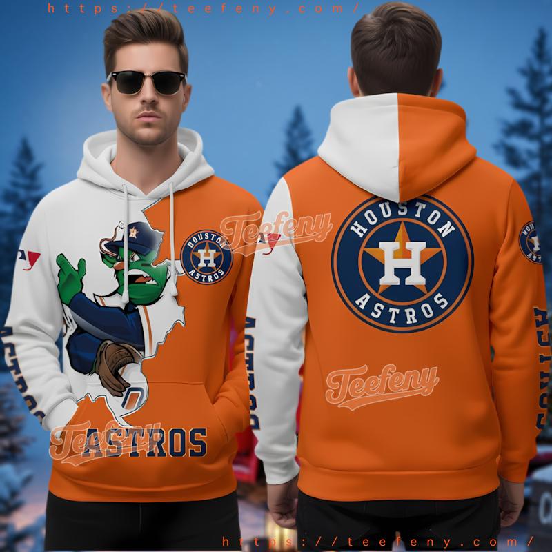Houston Astros Orbit Mascot 3D Pullover Hoodie Houston Astros Orbit Mascot 3D Pullover Hoodie