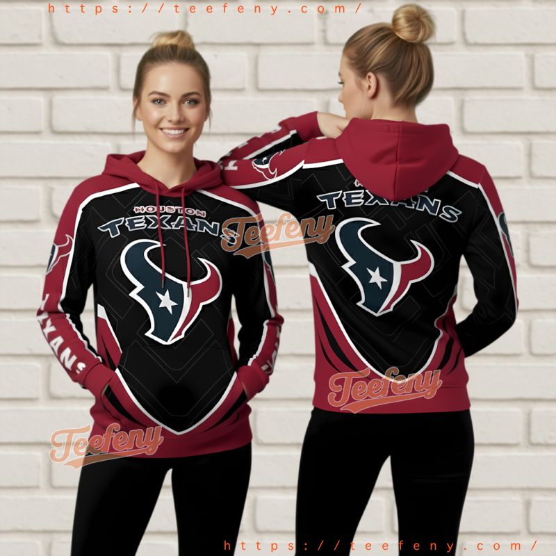 Houston Texans Dynamic Design Ugly Christmas 3D Hoodie Apparel