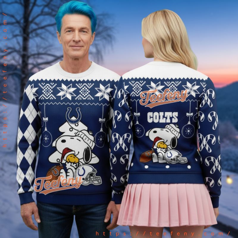 Indianapolis Colts Woodstock Snoopy Football Ugly Christmas Sweater