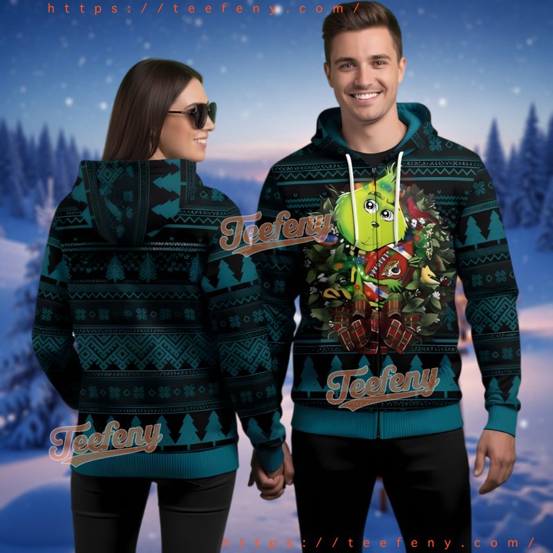 Jacksonville Jaguars Baby Grinch Ugly Christmas 3D Hoodie Wreath Gift Jacksonville Jaguars Baby Grinch Ugly Christmas 3D Hoodie Wreath Gift