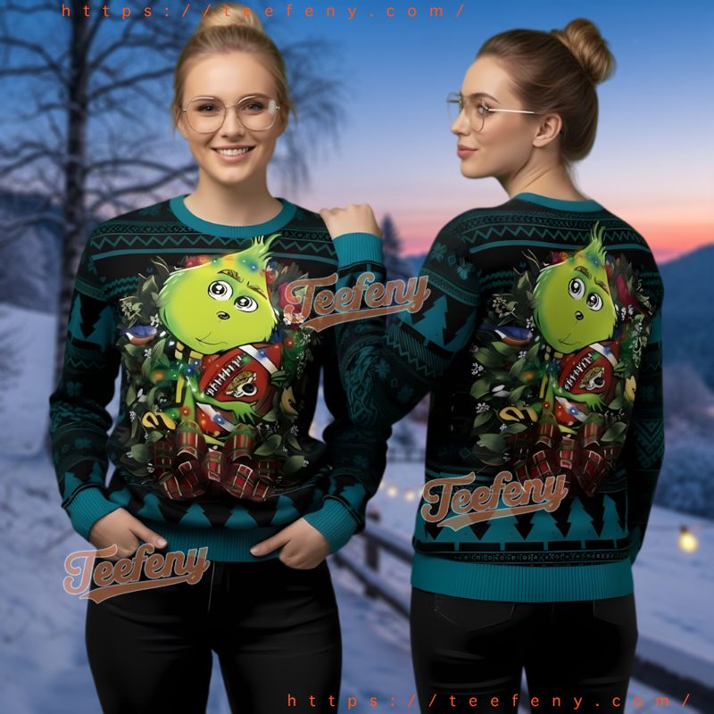 Jacksonville Jaguars Baby Grinch Ugly Christmas Sweater 3D Jacksonville Jaguars Baby Grinch Ugly Christmas Sweater 3D