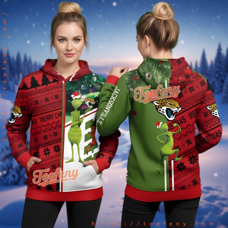 Jacksonville Jaguars Christmas Grinch Max Ugly 3D Hoodie Jacksonville Jaguars Christmas Grinch Max Ugly 3D Hoodie