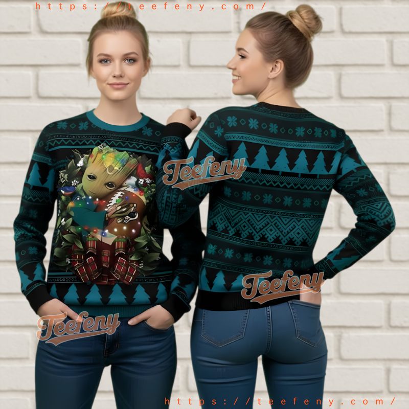 Jacksonville Jaguars Grinches And Logo Ugly Christmas Sweater Jacksonville Jaguars Grinches And Logo Ugly Christmas Sweater
