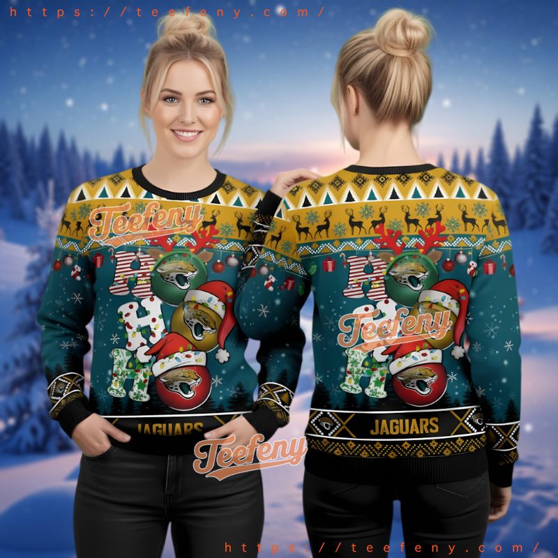Jacksonville Jaguars Hipster Reindeer Ugly Christmas Sweater