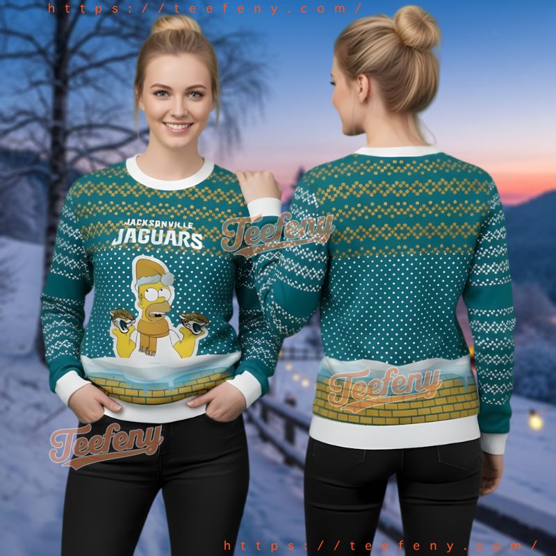 Jacksonville Jaguars Ho Ho Ho Christmas Ornaments Ugly Sweater Jacksonville Jaguars Ho Ho Ho Christmas Ornaments Ugly Sweater