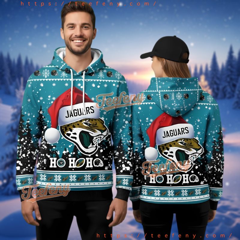 Jacksonville Jaguars Santa Chimney Ugly Christmas 3D Hoodie