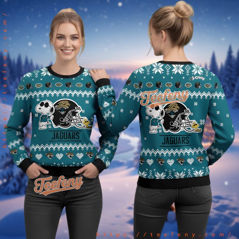 Jacksonville Jaguars Snoopy Woodstock Ugly Christmas Sweater