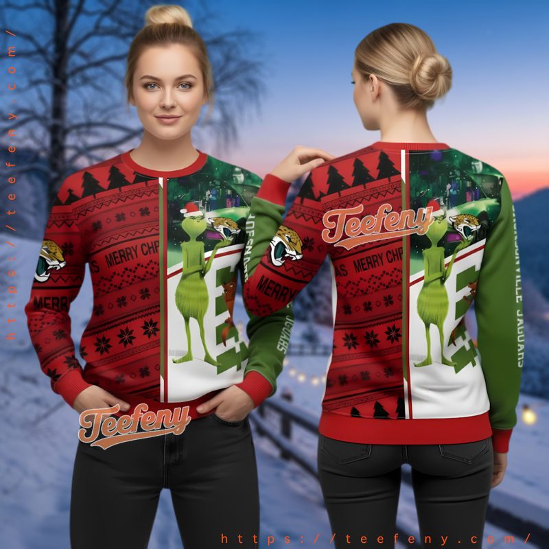Jacksonville Jaguars The Grinch Ugly Christmas Sweater Max Dog Gift