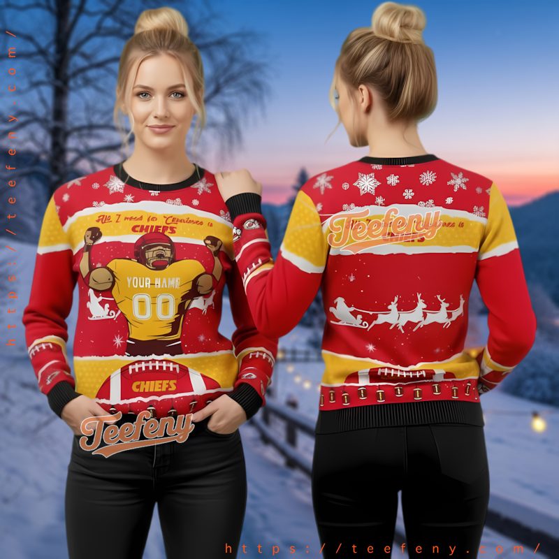 Kansas City Chiefs All I Need Is Chiefs Ugly Christmas Sweatshirt