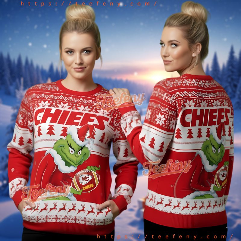 Kansas City Chiefs Grinch Stole Christmas Ugly Sweater