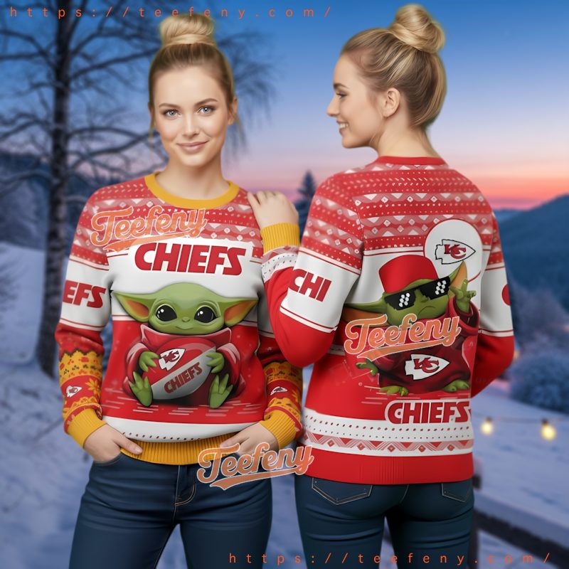 Kansas City Chiefs Grogu Football Ugly Christmas Sweater For Fans