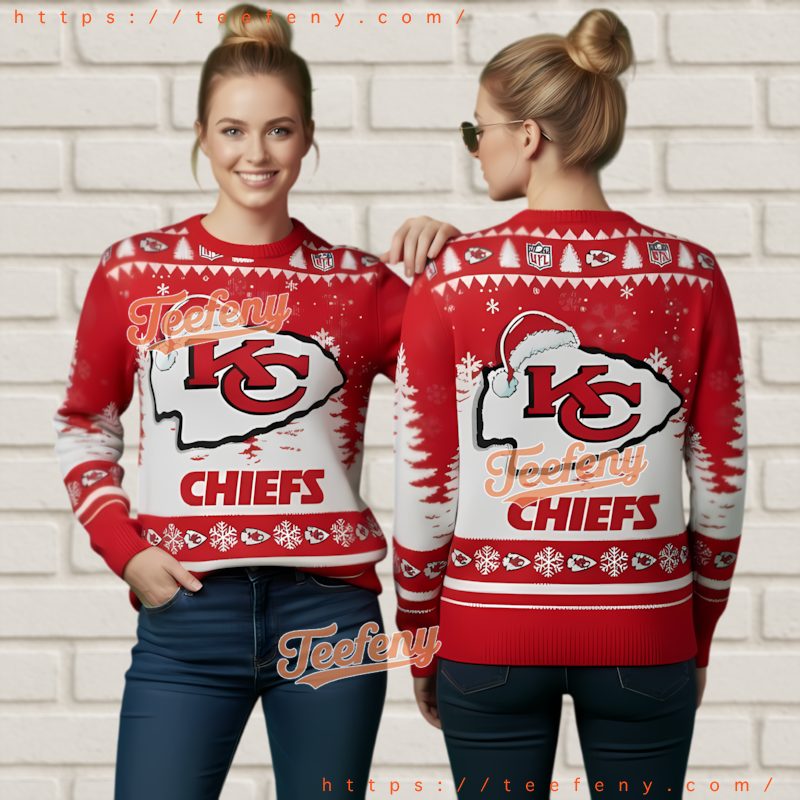 Kansas City Chiefs Logo Ugly Christmas Sweater Winter Gameday