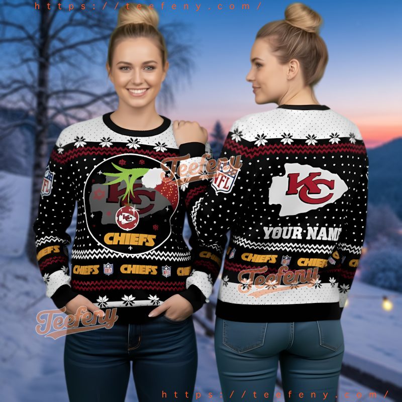 Kansas City Chiefs Nfl Grinch Stealing Logo Ugly Sweatshirt