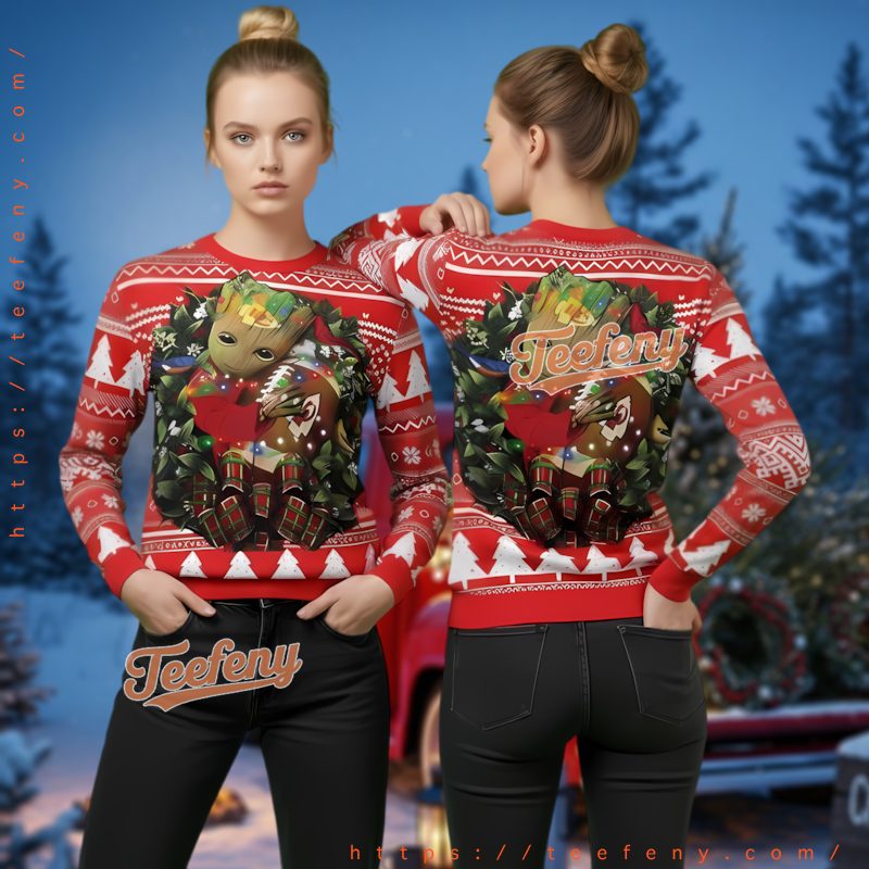 Kansas City Chiefs Nfl Guardians Groot Ugly Christmas Sweatshirt