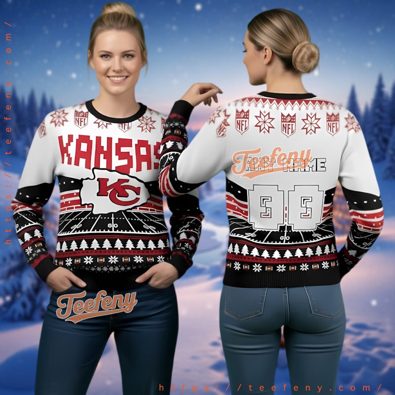 Kansas City Chiefs Personalized 3D Print Ugly Christmas Sweatshirt