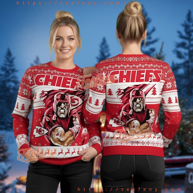 Kansas City Chiefs Superhero Theme Ugly Christmas Sweater Gift