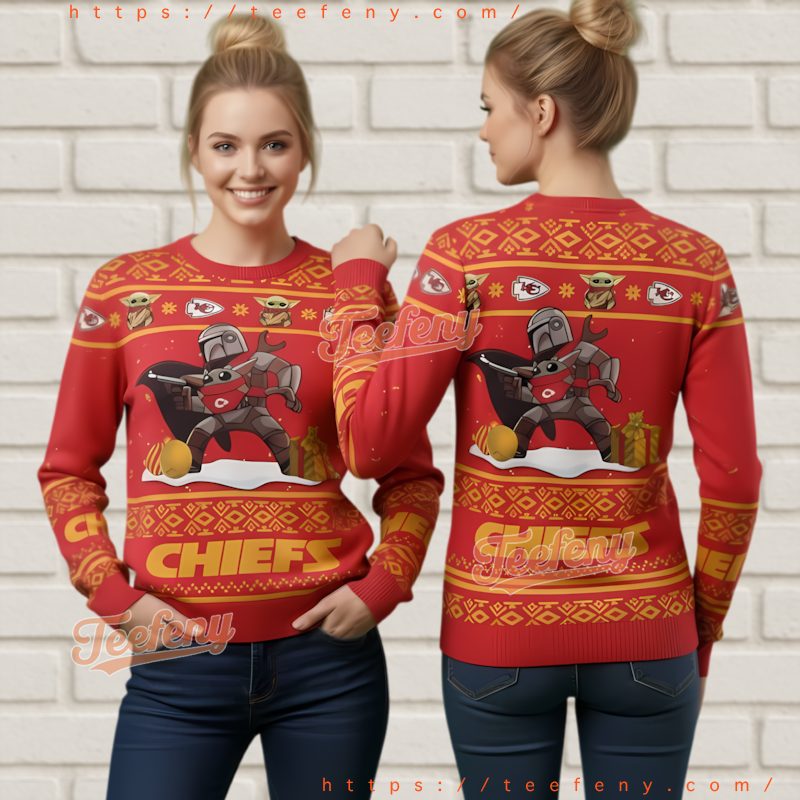 Kansas City Chiefs The Mandalorian Ugly Christmas Sweater