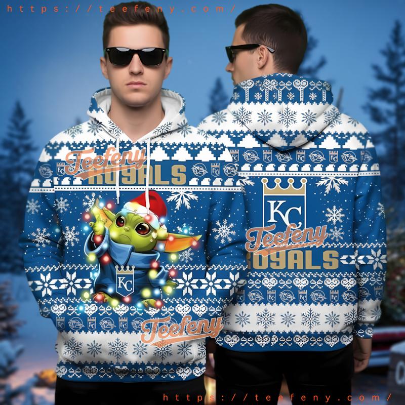 Kansas City Royals Baby Yoda Ugly 3D Hoodie Men Kansas City Royals Baby Yoda Ugly 3D Hoodie Men